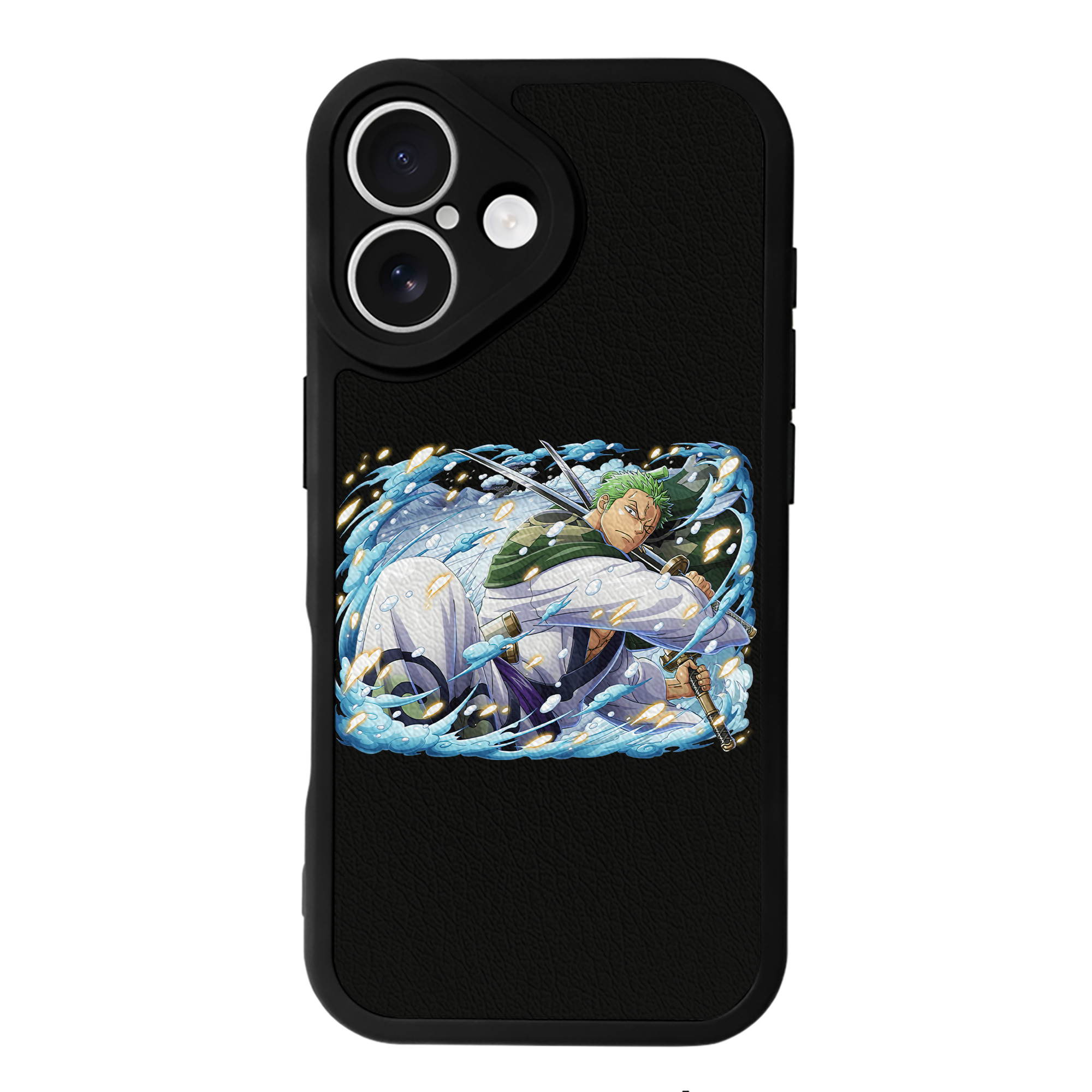 （画像用） ワンピース ロロノア・ゾロ ONE PIECE Roronoa Zoro 【iPhone 16シリーズ対応】シリコンスマホケース（レザー調） 材質：シリコン